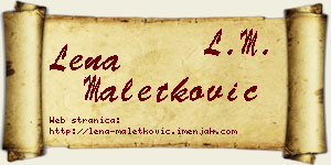 Lena Maletković vizit kartica